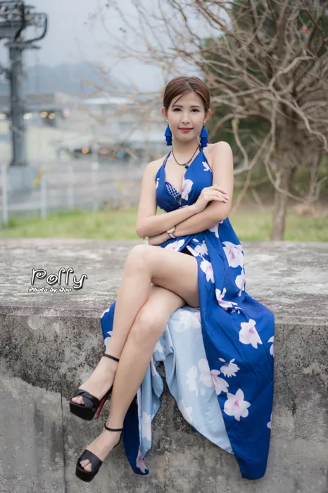 [Mzsock] NO.052 Polly high-slit long skirt, high heels and beautiful legs travel photo street photography#[60P]-37